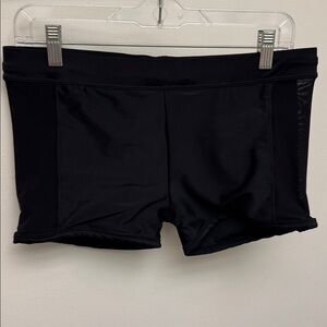 Men’s Sheer insert panels Bond Black Swim Shorts Large